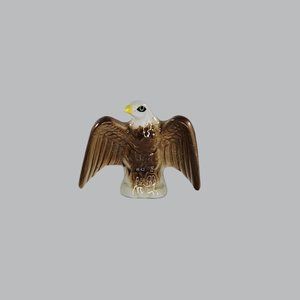 Bug House Bald Eagle Miniature Figurine Bone China